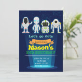 Invitation de la fête d'anniversaire du robot (Debout devant)