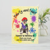 Invitation de la fête d'anniversaire du Schnauzer (Debout devant)