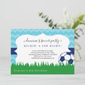 Invitation de la fête d'anniversaire du soccer du (Debout devant)