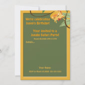 Invitation de la fête d'anniversaire Jungle Animal (Dos)