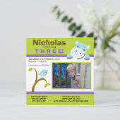 Invitation de la fête d'anniversaire Lime Custom H (Debout devant)