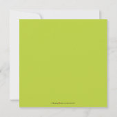 Invitation de la fête d'anniversaire Lime Custom H (Dos)