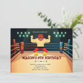 Invitation de la fête d'anniversaire Luchador (Debout devant)