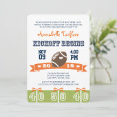 Invitation de la fête d'anniversaire Orange and Na (Debout devant)