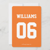 Invitation de la fête d'anniversaire Orange and Na (Dos)