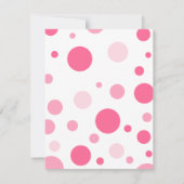 Invitation de la fête d'anniversaire Pink Polka Do (Dos)