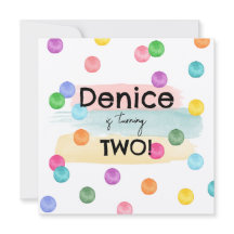 Invitation de la fête d'anniversaire Polka Dot