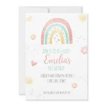 Invitation de la fête d'anniversaire Rainbow