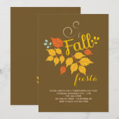 Invitation de la fête d'automne (Devant / Derrière)