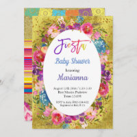 Invitation de la fête de Baby shower de Fiesta mex