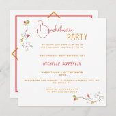 Invitation de la fête de Bachelorette à la frontiè (Devant / Derrière)