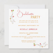 Invitation de la fête de Bachelorette à la frontiè (Devant)