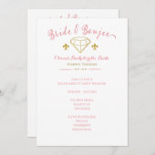 Invitation de la fête de bachelorette Boujee (Devant / Derrière)