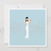 Invitation de la fête de bachelorette de vin de ma (Dos)