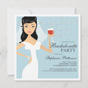 Invitation de la fête de bachelorette de vin de ma