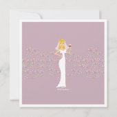 Invitation de la fête de bachelorette de vin de ma (Dos)