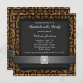Invitation de la fête de Bachelorette Leopard (Devant / Derrière)