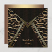 Invitation de la fête de Bachelorette Leopard (Devant / Derrière)