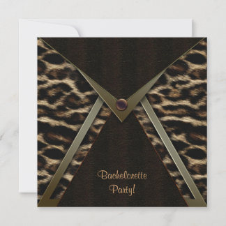 Invitation de la fête de Bachelorette Leopard
