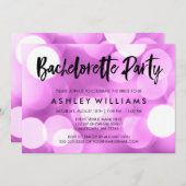 Invitation de la fête de bachelorette moderne viol (Devant / Derrière)