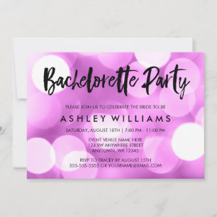Invitation de la fête de bachelorette moderne viol