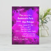Invitation de la fête de Bachelorette rose florale (Debout devant)