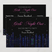 Invitation de la fête de bachelorette - Sortie de  (Devant / Derrière)