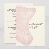 Invitation de la fête de bachelorette sur mesure (Devant / Derrière)