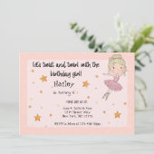 Invitation de la fête de Ballerina légère (Debout devant)