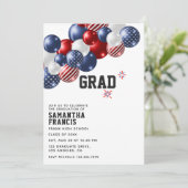 Invitation de la fête de ballons USA (Debout devant)