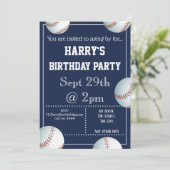 Invitation de la fête de baseball (Debout devant)