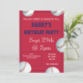 Invitation de la fête de baseball (Debout devant)