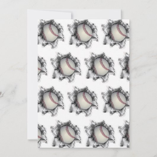 Invitation de la fête de baseball (Dos)