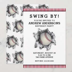 Invitation de la fête de baseball
