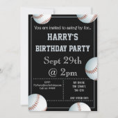 Invitation de la fête de baseball (Devant)