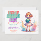 Invitation de la fête de Bowling (Devant)