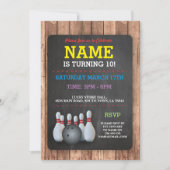 Invitation de la fête de bowling Tenpin Boys (Devant)