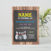 Invitation de la fête de bowling Tenpin Boys (Debout devant)