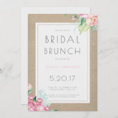 Invitation de la fête de brunch nuptiale (Devant / Derrière)