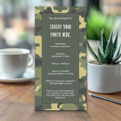 Invitation de la fête de camouflage militaire