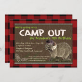 Invitation de la fête de camping (Devant / Derrière)