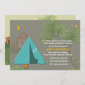 Invitation de la fête de camping (Devant / Derrière)