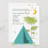 Invitation de la fête de camping (Devant / Derrière)