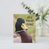 Invitation de la Fête de Chasse au Canard jaune et (Debout devant)