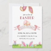 Invitation de la fête de chasse aux oeufs de Pâque (Devant)