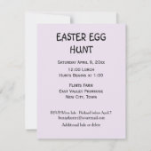 Invitation de la fête de chasse aux oeufs de Pâque (Dos)