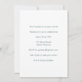 Invitation de la fête de chauffage domestique Cuis (Dos)