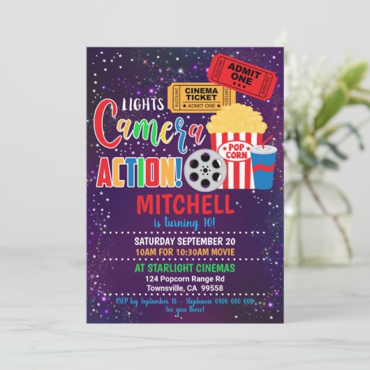 Invitation de la fête de cinéma (Debout devant)