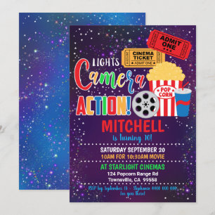 Invitation de la fête de cinéma