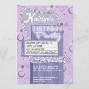 Invitation De La Fête De Cinéma Lecteur Rétro À Ma